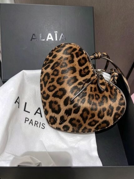 Alaïa 368 Crossbody Bag – Leopard Print Brown and Black, 22 cm