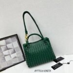 Bottega Veneta 9900-2 Top Handle Bag – Dark Green, 25 cm