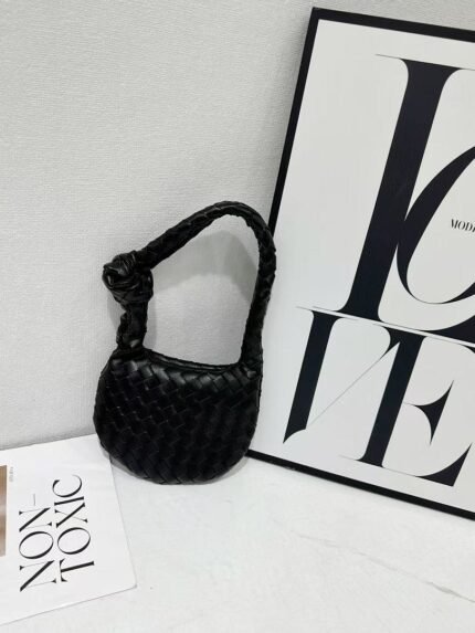 Bottega Veneta 9910-3 Mini Bag – Black, 19 cm
