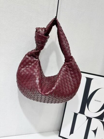 Bottega Veneta 9910 Hobo Bag – Burgundy, 45 cm