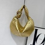 Bottega Veneta 9910 Hobo Bag – Metallic Gold, 45 cm