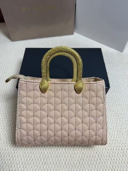 Bvlgari 2088 Top Handle Bag – Blush Pink, 23 cm
