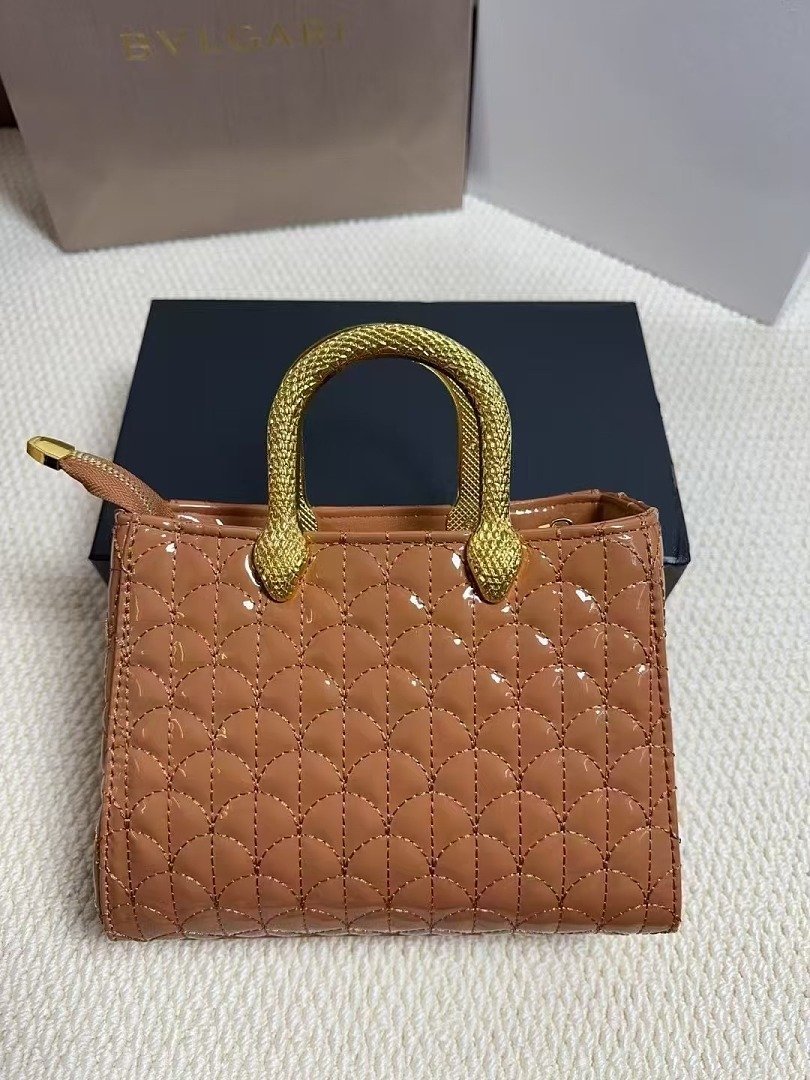 bvlgari-2088-top-handle-bag-tan-brown-23-cm-1.jpg Bvlgari 2088 Top Handle Bag – Tan Brown, 23 cm - Image 1