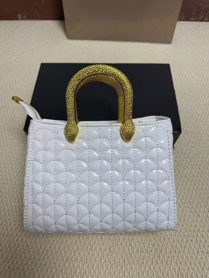 Bvlgari 2088 Top Handle Bag – White, 23 cm