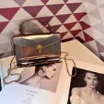 Bvlgari 5029 Top Handle Bag – Metallic Rose Gold, 20 cm