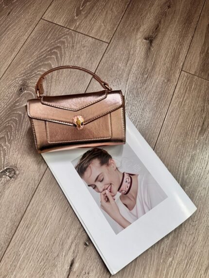 Bvlgari 5061-1 Top Handle Bag – Rose Gold, 19 cm