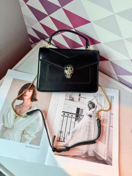 Bvlgari 5083 Top Handle Bag – Black, 20 cm