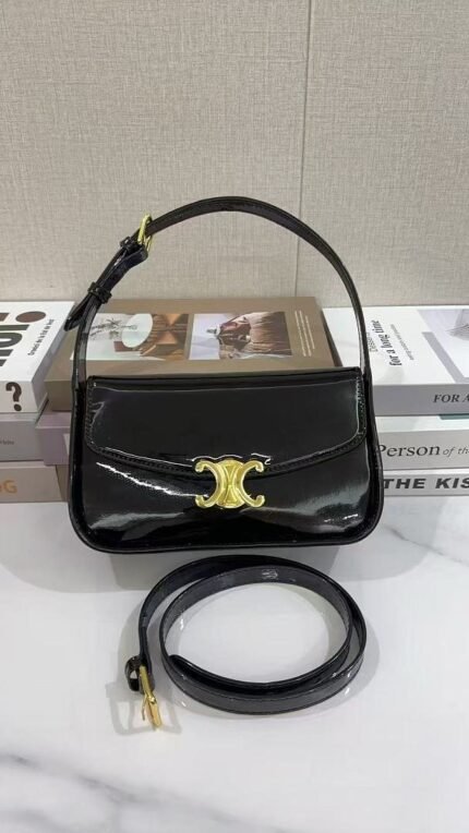 Celine 2433 Shoulder Bag – Black, 23 cm