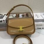 Celine 2433 Top Handle Bag – Tan, 23 cm