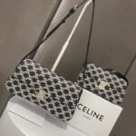 Celine 8188 Shoulder Bag – Black and White, 28 cm