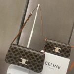Celine 8188 Shoulder Bag – Dark Brown, 28 cm