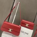 Celine 8188 Shoulder Bag – Red, 21 cm