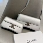 Celine 8188 Shoulder Bag – Silver, 21 cm