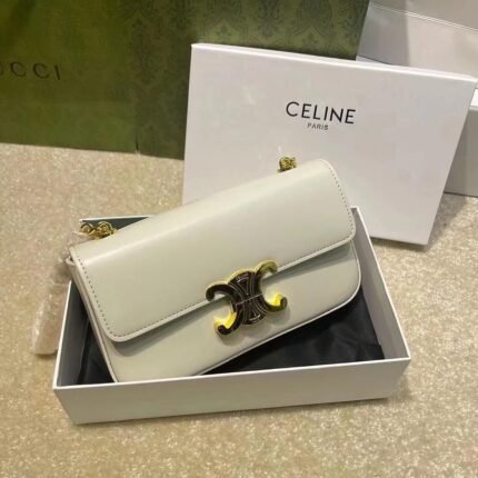 Celine 9918 Shoulder Bag – Ivory, 21 cm