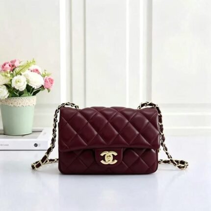 Chanel 1103 Shoulder Bag – Burgundy, 20 cm