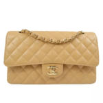 Chanel 1112 球纹 Shoulder Bag – Beige, 26 cm