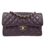 Chanel 1112 球纹 Shoulder Bag – Dark Purple, 26 cm