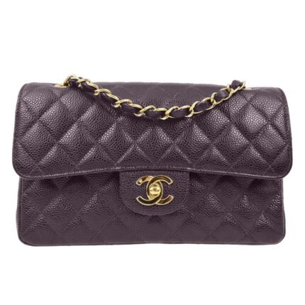 Chanel 1112 球纹 Shoulder Bag – Dark Purple, 26 cm