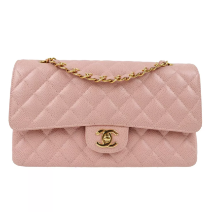 Chanel 1112 球纹 Shoulder Bag – Light Pink, 26 cm