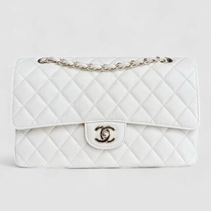 Chanel 1112 球纹 Shoulder Bag – White, 26 cm