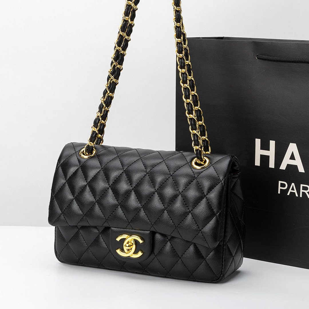 chanel-1112-e7be8ae7bab9-shoulder-bag-black-26-cm-1-1.jpg Chanel 1112 羊纹 Shoulder Bag – Black, 26 cm - Image 1