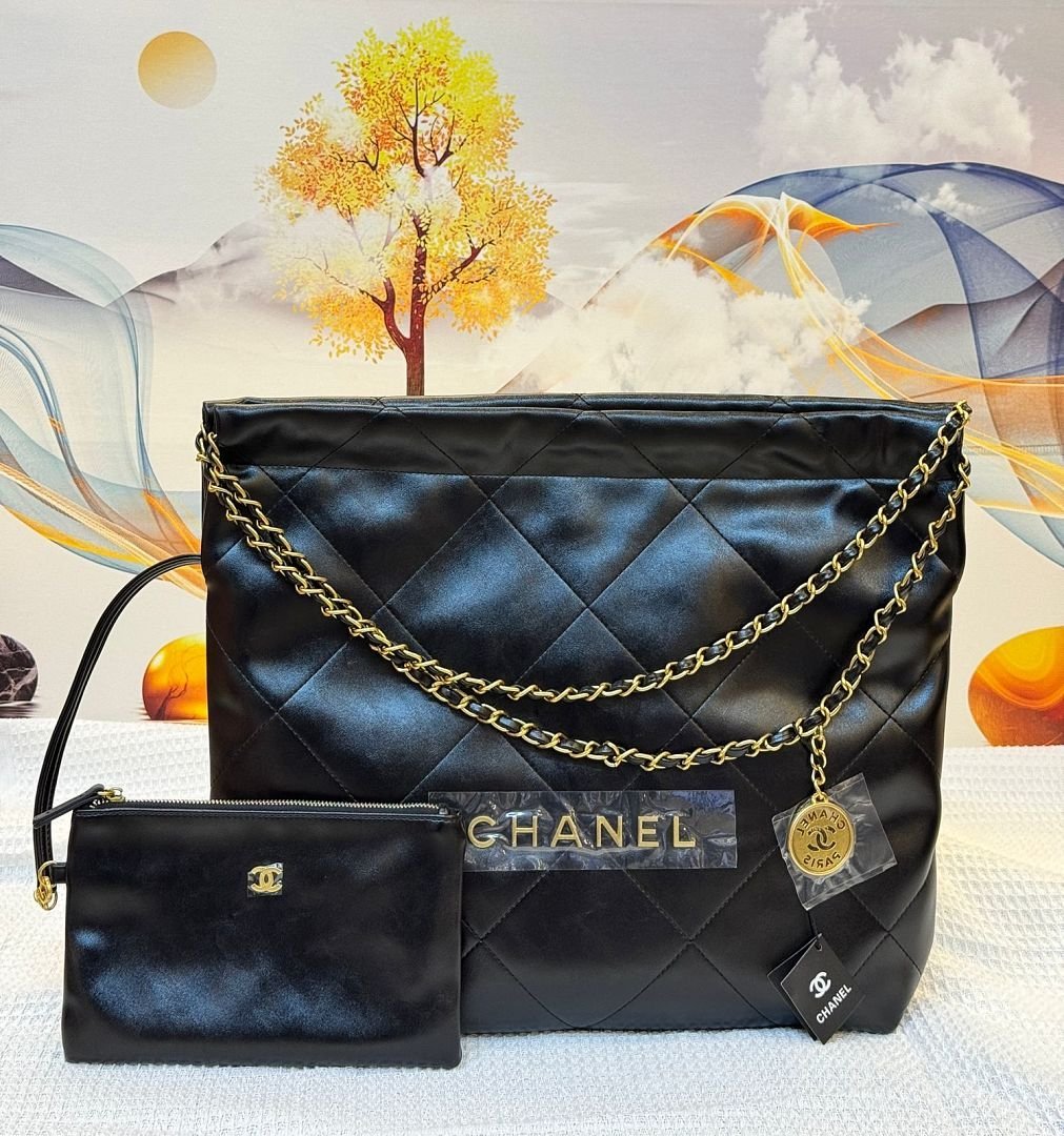 chanel-2002-tote-bag-black-36-cm-1.jpg Chanel 2002 Tote Bag – Black, 36 cm - Image 1