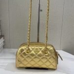 Chanel 2532 Shoulder Bag – Metallic Gold, 21 cm