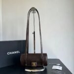 Chanel 2621 Shoulder Bag – Dark Brown, 20 cm