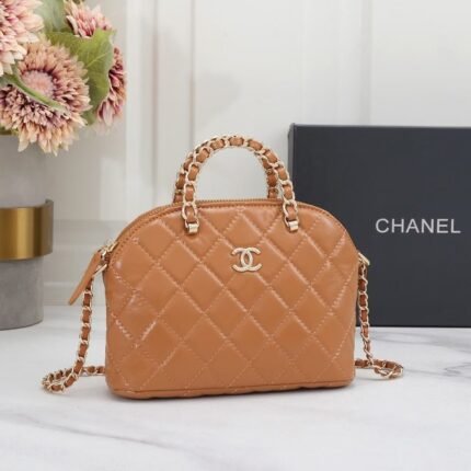 Chanel 2872 Top Handle Bag – Caramel Brown, 20 cm
