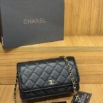 Chanel 33814 Wallet on Chain – Black, 19 cm