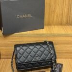 Chanel 33814 Wallet on Chain – Black, 19 cm