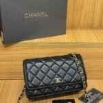Chanel 33814 Wallet on Chain – Black, 19 cm