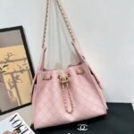 Chanel 3712 Bucket Bag – Light Pink, 25 cm