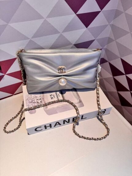 Chanel 5035 Shoulder Bag – Silver, 24 cm