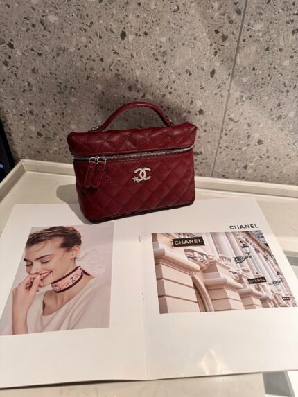 Chanel 5070 Top Handle Bag – Burgundy, 20 cm