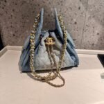 Chanel 5076 Shoulder Bag – Light Blue, 20 cm