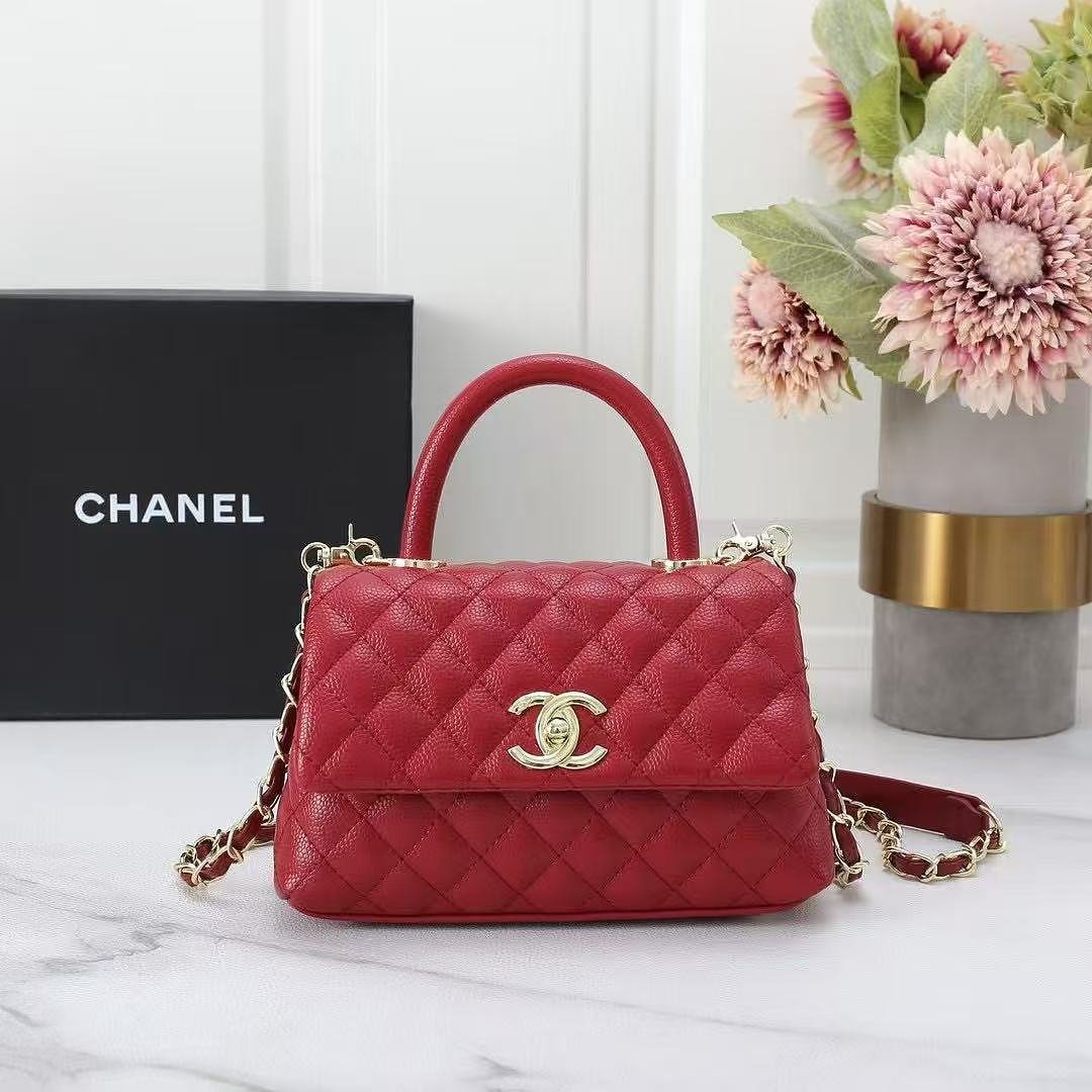 chanel-5516-top-handle-bag-red-20-cm-1.jpg Chanel 5516 Top Handle Bag – Red, 20 cm - Image 1