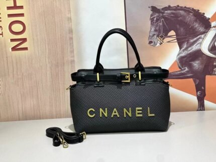 Chanel 66535 Top Handle Bag – Black, 28 cm