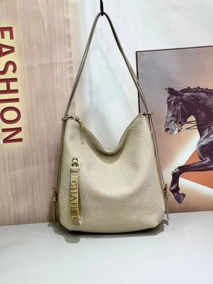 Chanel 66536 Hobo Bag – Beige, 28 cm