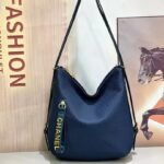 Chanel 66536 Hobo Bag – Navy Blue, 28 cm