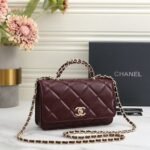 Chanel 6828 Top Handle Bag – Burgundy, 19 cm