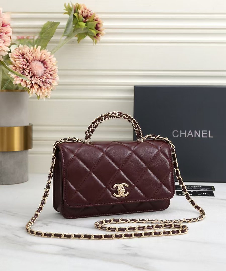 chanel-6828-top-handle-bag-burgundy-19-cm-1.jpg Chanel 6828 Top Handle Bag – Burgundy, 19 cm - Image 1