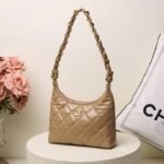 Chanel 8315-1 Shoulder Bag – Champagne Beige, 23 cm
