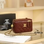 Chanel 8317 Crossbody Bag – Burgundy, 17 cm