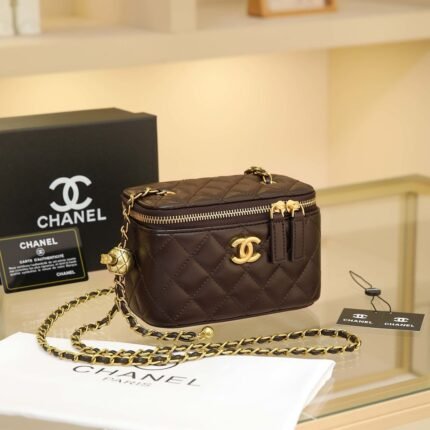 Chanel 8317 Crossbody Bag – Dark Brown, 17 cm