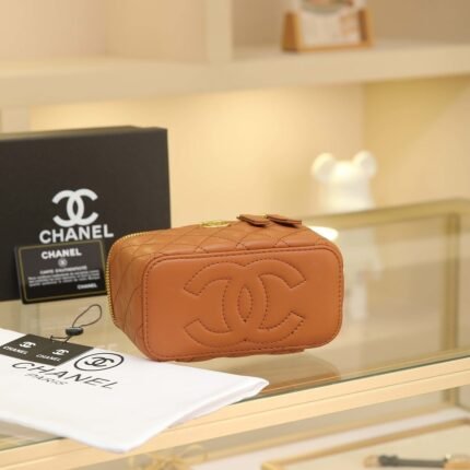 Chanel 8317 Mini Bag – Tan Brown, 17 cm