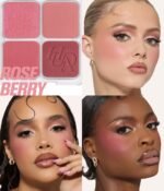 Huda Beauty Blush Filter Blurring Blushlighters Palette | Rose Berry - Image 2