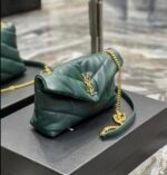 YSL Loulou Puffer shoulder bag Dark Green 25cm - Image 2