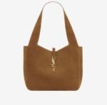 YSL Saint Laurent Le 5 À 7 Bea Bag in Suede Caramel Cognac