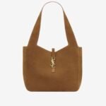 YSL Saint Laurent Le 5 À 7 Bea Bag in Suede Caramel Cognac